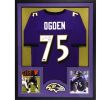 Jonathan Ogden Signed Baltimore Large Framed Custom Purple Jersey With "HOF 2013" Inscription