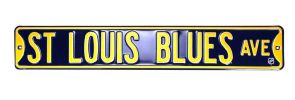 St. Louis Blues Avenue Officially Licensed Authentic Steel 36x6 Blue Yellow NHL Street Sign