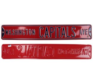 Washington Capitals Avenue Officially Licensed Authentic Steel 36x6 Red NHL Street Sign