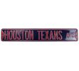 Houston Texans Avenue Officially Licensed Authentic Steel 36x6 Blue & Orange NFL Street Sign
