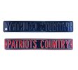 New England Patriots Country Officially Licensed Authentic Steel 36x6 Blue & Red NFL Street Sign
