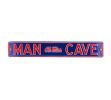 University of Mississippi Ole Miss Man Cave Officially Licensed Authentic Steel 36x6 Blue & Red NCAA Street Sign