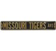 Missouri Tigers Ave Officially Licensed Authentic Steel 36x6 Black and Gold NCAA Street Sign