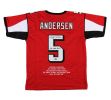 Morten Andersen Signed Atlanta Custom Jersey with Career Stat Embroidery