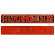 Cincinnati Bengals Country Officially Licensed Authentic Steel 36x6 Orange & Black NFL Street Sign