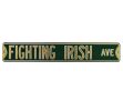 Notre Dame Fighting Irish Avenue Officially Licensed Authentic Steel 36x6 Green & Gold NCAA Street Sign