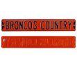 Denver Broncos Country Officially Licensed Authentic Steel 36x6 Orange and Navy Blue NFL Street Sign