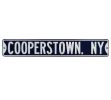 Cooperstown, NY Officially Licensed Authentic Steel 36x6 Blue and White MLB Street Sign