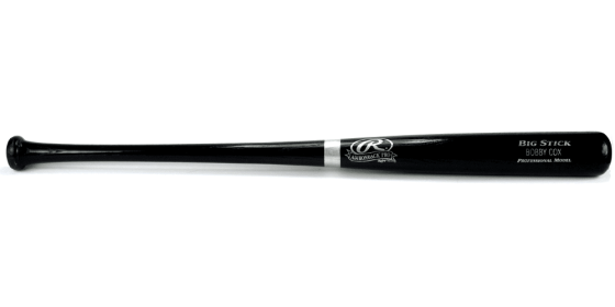 Rawlings Big Stick Deluxe MLB Black Bat with "Bobby Cox" Engraving - Atlanta Braves