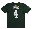 Brett Favre Green Bay Packers Mens Majestic Cool Base 4 QB Green T-Shirt - Small
