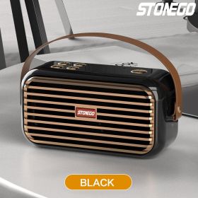 Wireless Bluetooth Speaker with Stereo Sound; Extended Bass and Treble; TWS Bluetooth 5.0 TF Card &amp; USB &amp; AUX Audio Input (Color: Black)