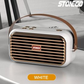Wireless Bluetooth Speaker with Stereo Sound; Extended Bass and Treble; TWS Bluetooth 5.0 TF Card &amp; USB &amp; AUX Audio Input (Color: White)