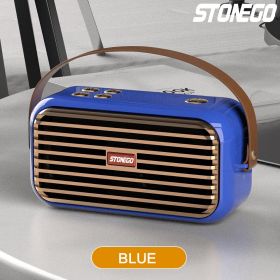Wireless Bluetooth Speaker with Stereo Sound; Extended Bass and Treble; TWS Bluetooth 5.0 TF Card &amp; USB &amp; AUX Audio Input (Color: Blue)