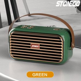Wireless Bluetooth Speaker with Stereo Sound; Extended Bass and Treble; TWS Bluetooth 5.0 TF Card &amp; USB &amp; AUX Audio Input (Color: Green)