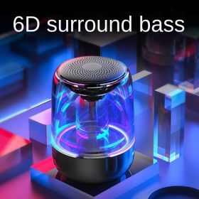 Mobile Phone Bluetooth Speaker High-quality Colorful Lights Wireless Small Sound Box Subwoofer Portable Home Impact Mini Gift (Color: Flagship model Black)