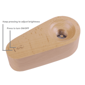 LED Wood Light Base (Style: LED BASE)