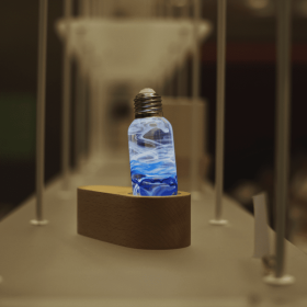 LED Wood Light Base (Style: Blue bulb)