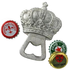 Bar Gift Family Party Gift Elegant And Refined Design Cast Iron Bottle Opener (Shape: King's Silver Crown, Color: As pic show)